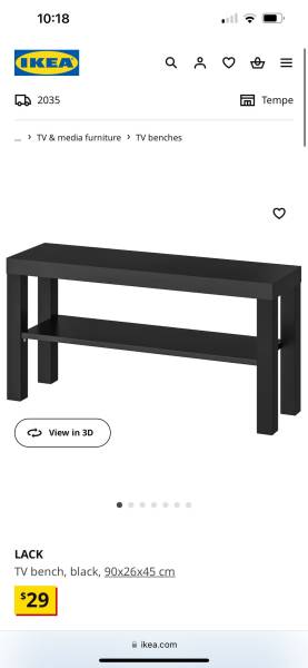 Black tv bench used with small marks 62864724347523113