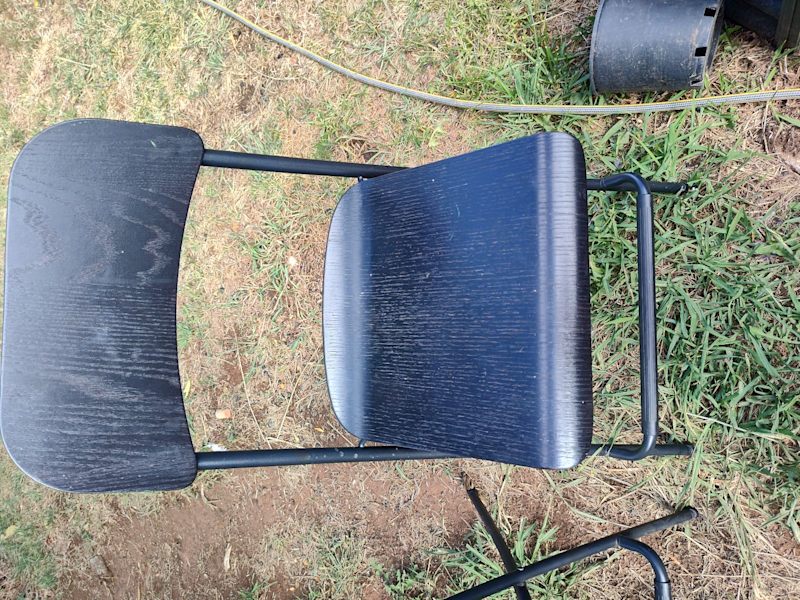 2 x IKEA Franklin stools black, good condition 62863406350337113