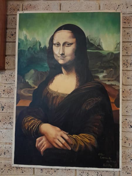 Mona Lisa reproduction oil on board 1969 after Da Vinci, Collectables, Gumtree Australia Bayswater Area - Noranda