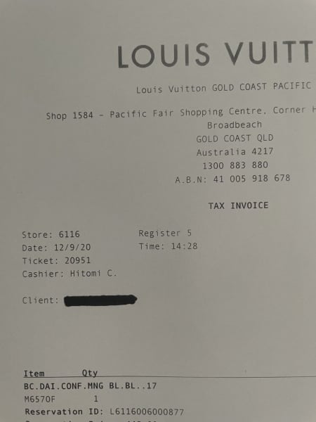 Louis Vuitton Gold Coast Pacific Fair Broadbeach Qld