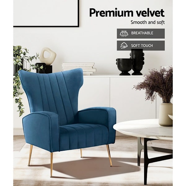 Armchair Navy Velvet Kate62863839457027113