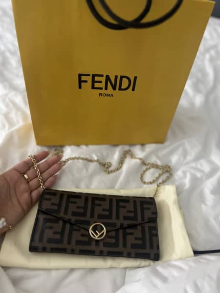 Fendi by Marc Jacobs Fendi Roma Continental with Chain Two-Tone