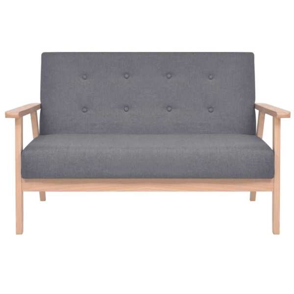 2-Seater Sofa Fabric Dark Grey62863408376449112