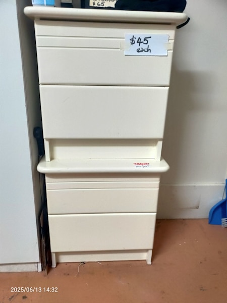 Two bedside tables 2 drawers $45 each628634073314571111