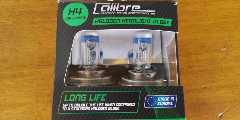 calibre headlight globes h7 12v 55w white light