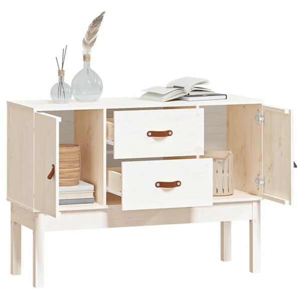 Sideboard White 110x40x78 cm Solid Wood Pine62863374021891113