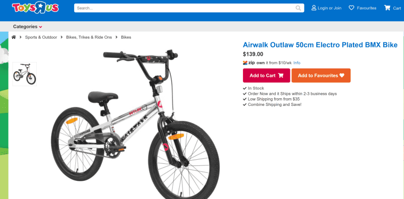 airwalk bike 50cm