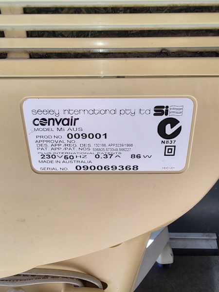 Convair Millenia Evaporative Air Cooler – Good Condition63023086134401113