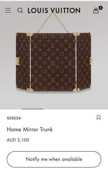 2022 Authentic Louis Vuitton Monogram Home Mirror Trunk Dust Bag Box, Bags, Gumtree Australia Bayside Area - Beaumaris