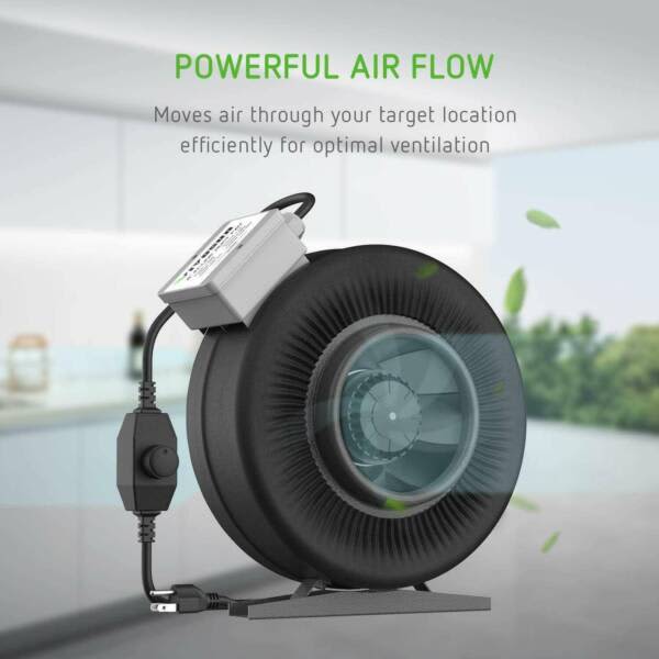 6 inch 440 CFM Inline Duct Fan Exhaust Air Blower w/63009247133057113