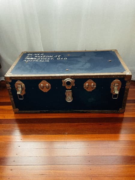 Vintage Steamer Trunk Coffee Table - antiques - by owner