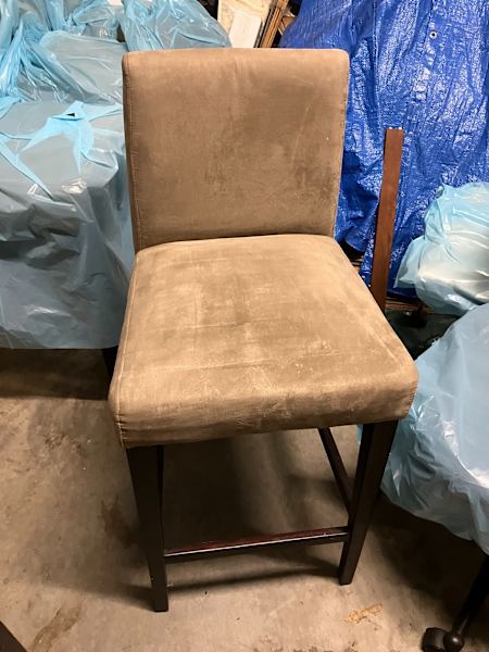 Light brown faux suede bar chair x462863838344705111