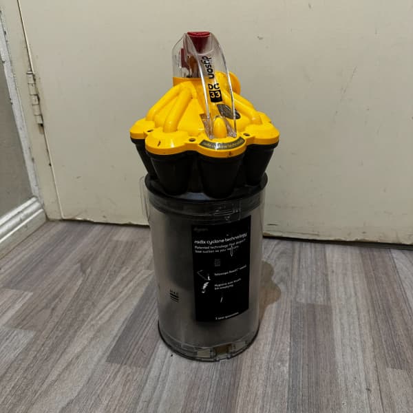GENUINE DYSON DC33 VACUUM DUST BIN CANISTER YELLOW REPLACEMENT PART630190791326731119