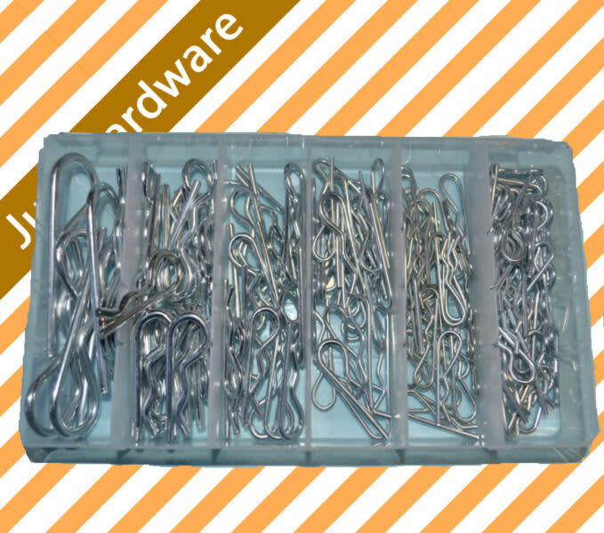 150 pcs pc Car Trailer Hinch Lock pin pins assortment R clip new634427406273311112