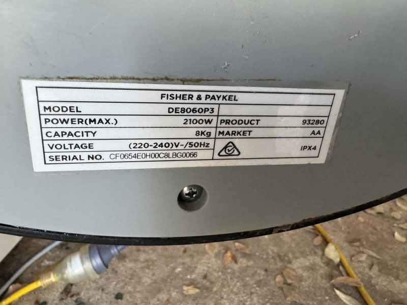 Fisher & Paykel 8kg condenser dryer 63022180265347114