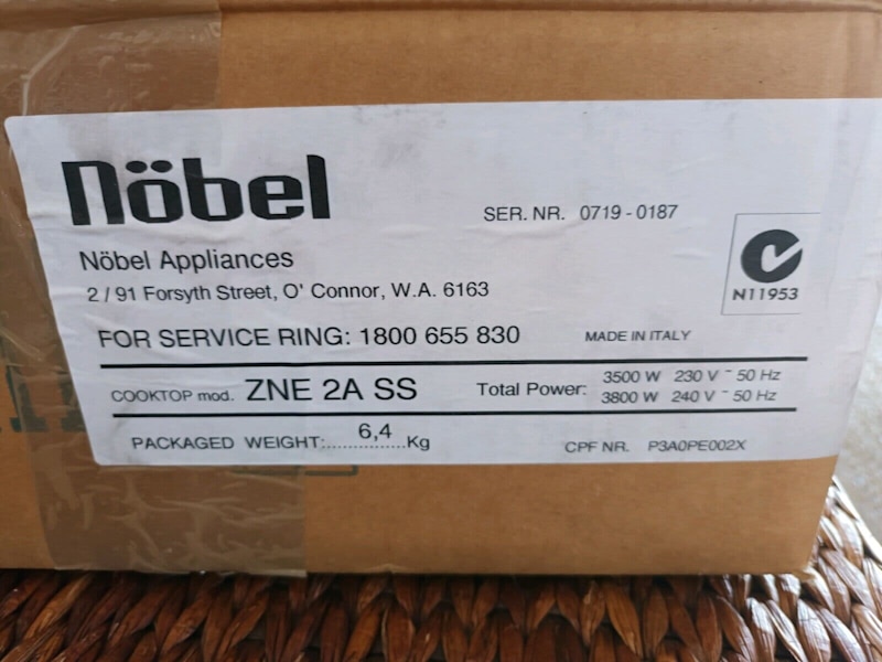 NOBEL ELECTRIC COOKTOP 2 BURNER63018175877762111