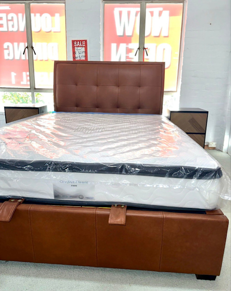 Remi Leather Queen Gaslift Bed62863375424771113