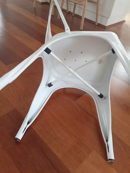 Set 4 Replica Tolix Chairs White Used62863407419521113
