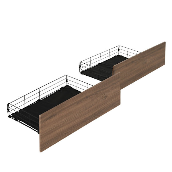 2x Bed Frame Storage Drawers Trundle Black62863379080578111