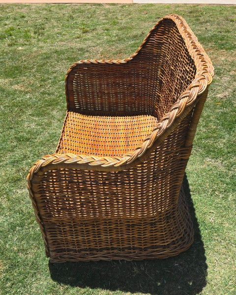 Vintage Rattan Cane 2 Seater Lounge62866849461763114