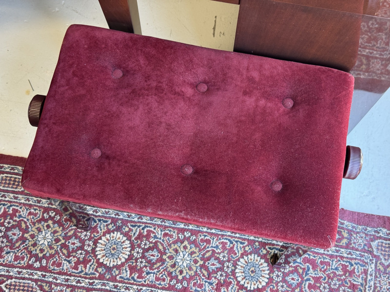 🎹 Adjustable Piano Stool Seat / Red velvet Top 🍀62863407998851113