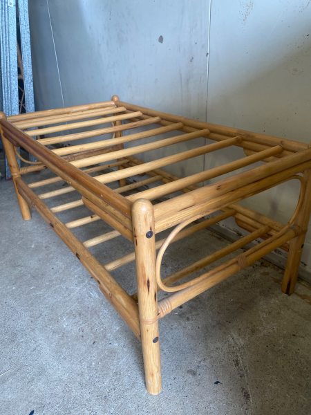 Vintage bamboo cane coffee table with magazine Rack - no glass 62863381237123114