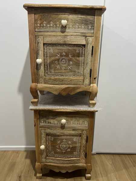 New Handcrafted Solid Wood Mandala Bedsides 62864723710851115