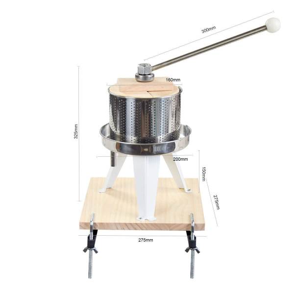 2.4L Stainless Steel Fruit Press with F Clip Wine Press Grape Apple Pe63019076222338111