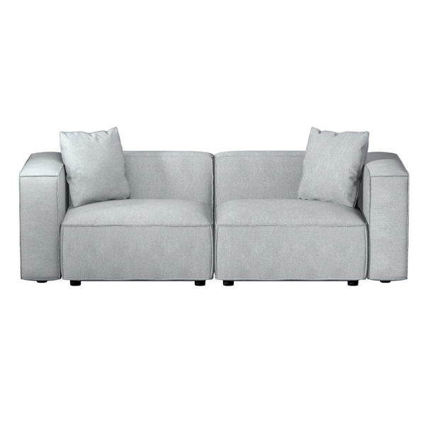Modular Sofa Chaise Set 2-Seater Grey62863380329474112