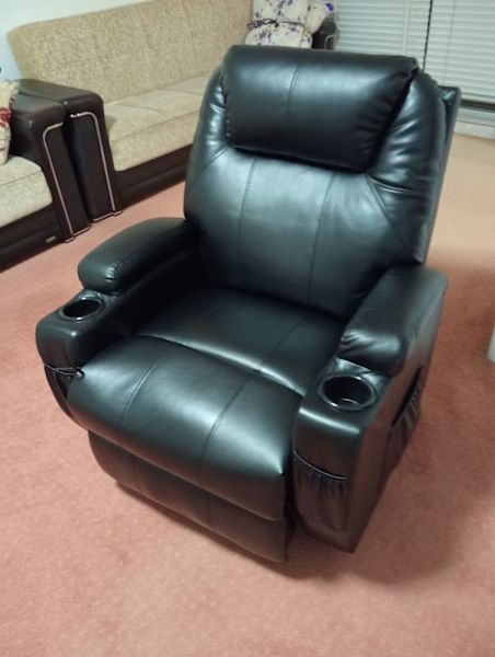 Advwin Recliner Massage Chair Sofa Black 62863382045443114