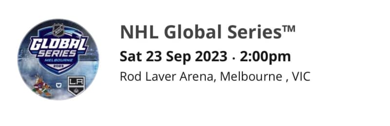 2023 NHL Global Series tickets