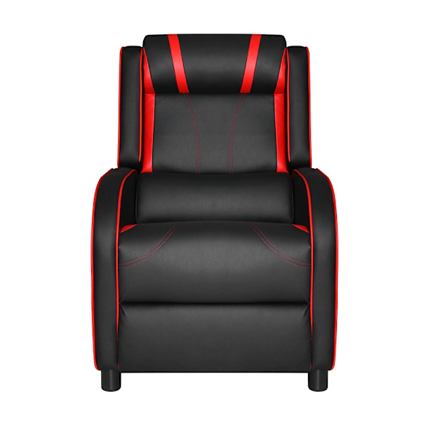 Recliner Chair Gaming Chair Leather Black Serik62863382504450111