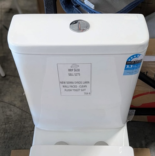 NEW SEIMA SYROS LIARA WALL FACED - CLEAN FLUSH TOILET SUIT RRP $63863440281136003112