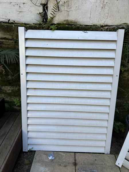 Louvre Window Privacy Screen 89cm wide - Alluminium63440193107843110