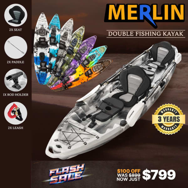 Merlin Tandem Kayak  Double Fishing Kayaks - Kayaks2Fish