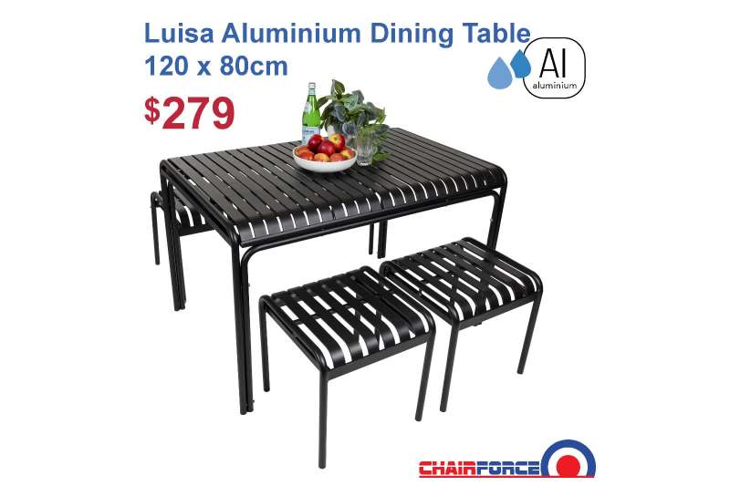 Luisa Aluminium Tables & Sets - no rust EVER62863384181507114