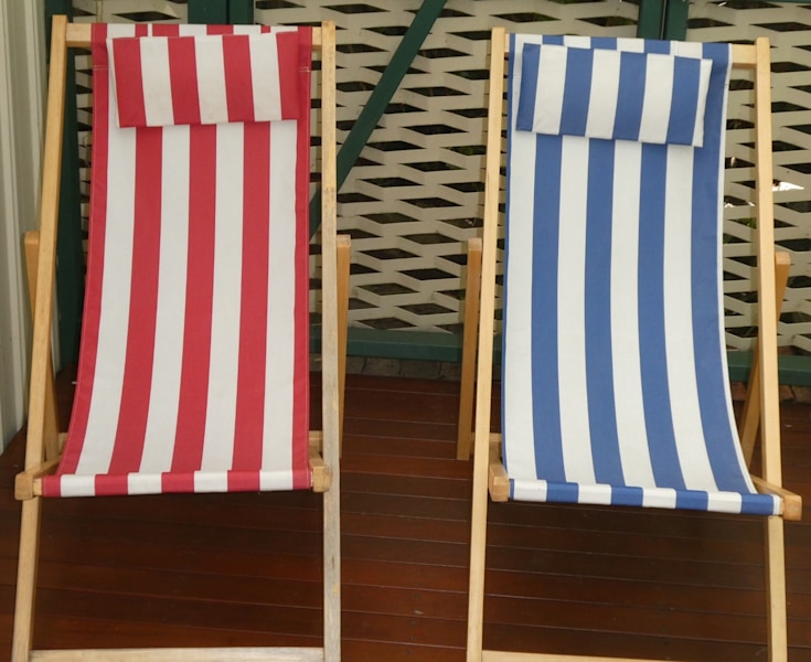 Two Striped Deck Chairs628633691710731123