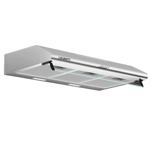 Range Hood 900mm Fixed Stainless Steel Finish Glass Visor3 Speed Fan63019537869442112