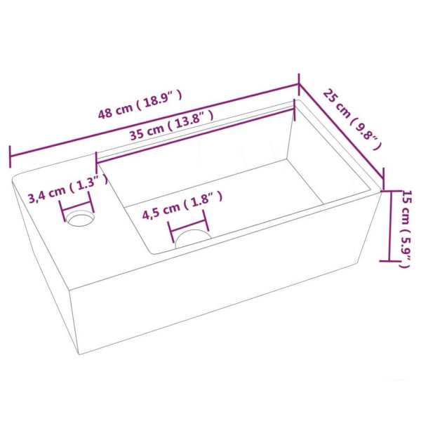 Sink Basin Faucet Ceramic Square bathroom63011992111618111