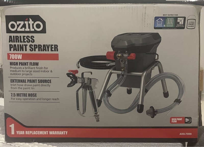 Ozito 700w deals airless paint sprayer