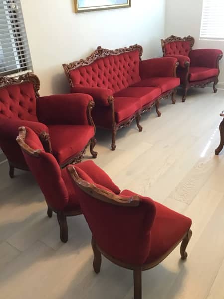 Lounge  5 pieces (3 seater, 2 x 1 seater, 2 x small single seater)628634125482261128