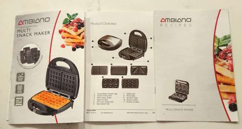 ALDIS MULTI SNACK MAKER WITH FIVE DETACHABLE PLATES - RRP $39.99630217298432021125