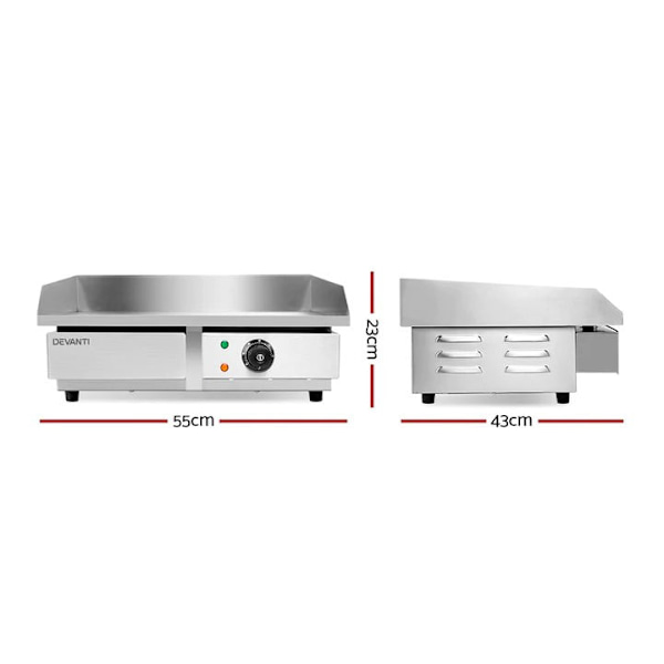 Griddle Hot Plate 3000W, Stainless Steel63014240816769111