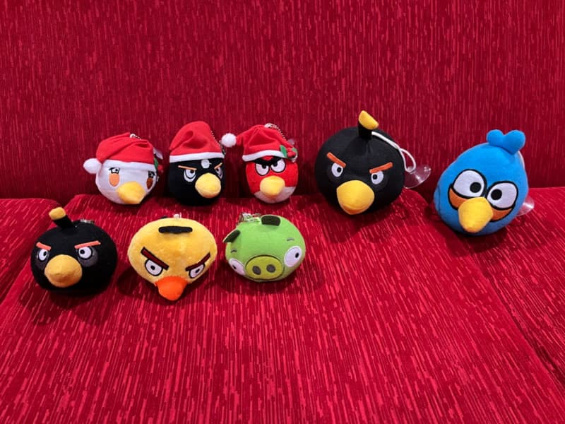 Angry Birds Plush Toy Lot White & Blue Bird with Suction Cups