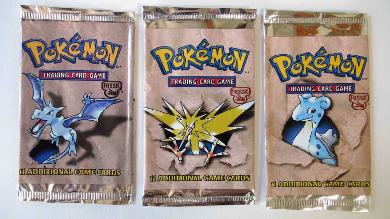 OPENED/EMPTY Zapdos Lapras Aerodactyl All Artworks 1st Edition Fossil Pack 