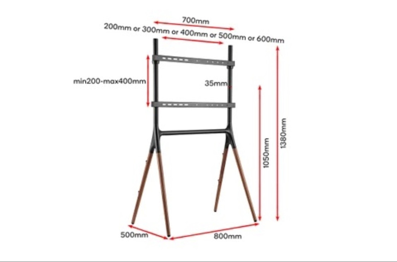 Black metal and chestnut wood Floor TV Stand 90% new62863412138370113