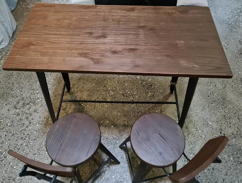 Timber Dining Table With 2 X Vintage Wooden Kitchen Stools Tables Gumtree Australia Canterbury Area Belmore 1298029463 Vintage Wooden Kitchen Stools, Dining Table Timber Legs Dimensions