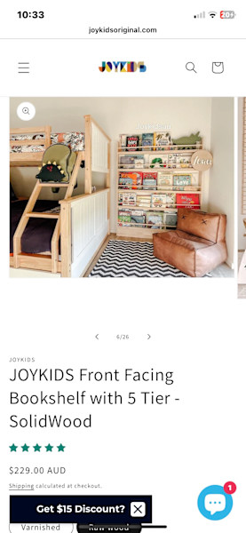 Front Facing Wood Bookshelf62863408317185111