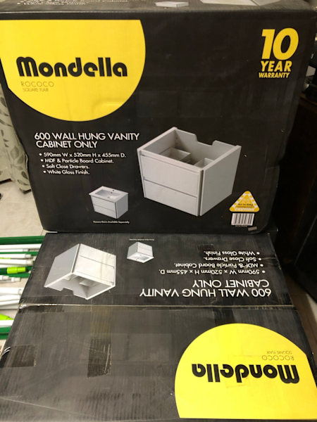 Mandela 600 Wall Hung Vanity Cabinet New63004475047681113
