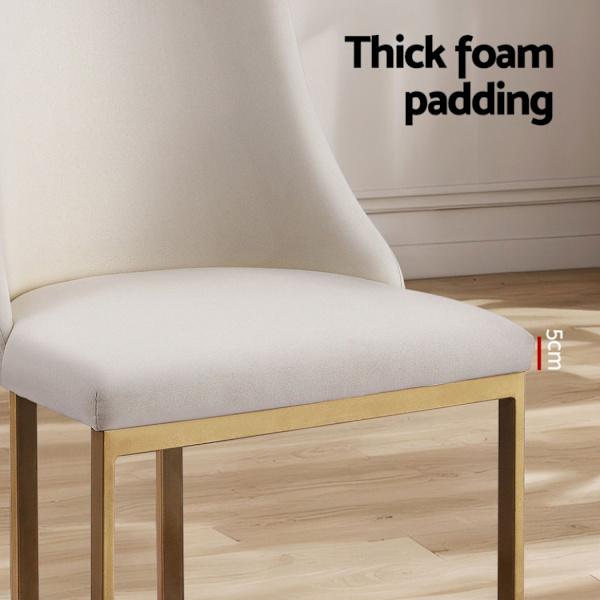 Dining Chairs Set of 4 Linen Fabric Frame Beige62863408897922114